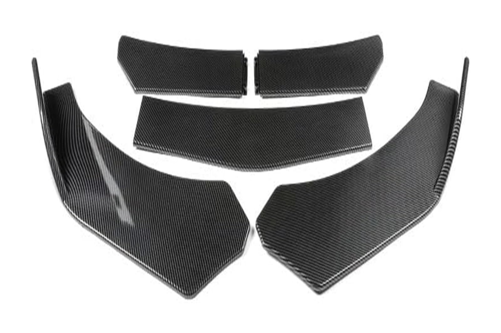 Frontstoßstange Spoiler Für T&oyota 5Pcs Universal Auto Front Stoßstange Separator Lip Body Kit Ente Lip Separator Front Spoiler Auto Front Stoßstange Splitter(1 5Pcs Carbon Fiber) von LADPZJNW