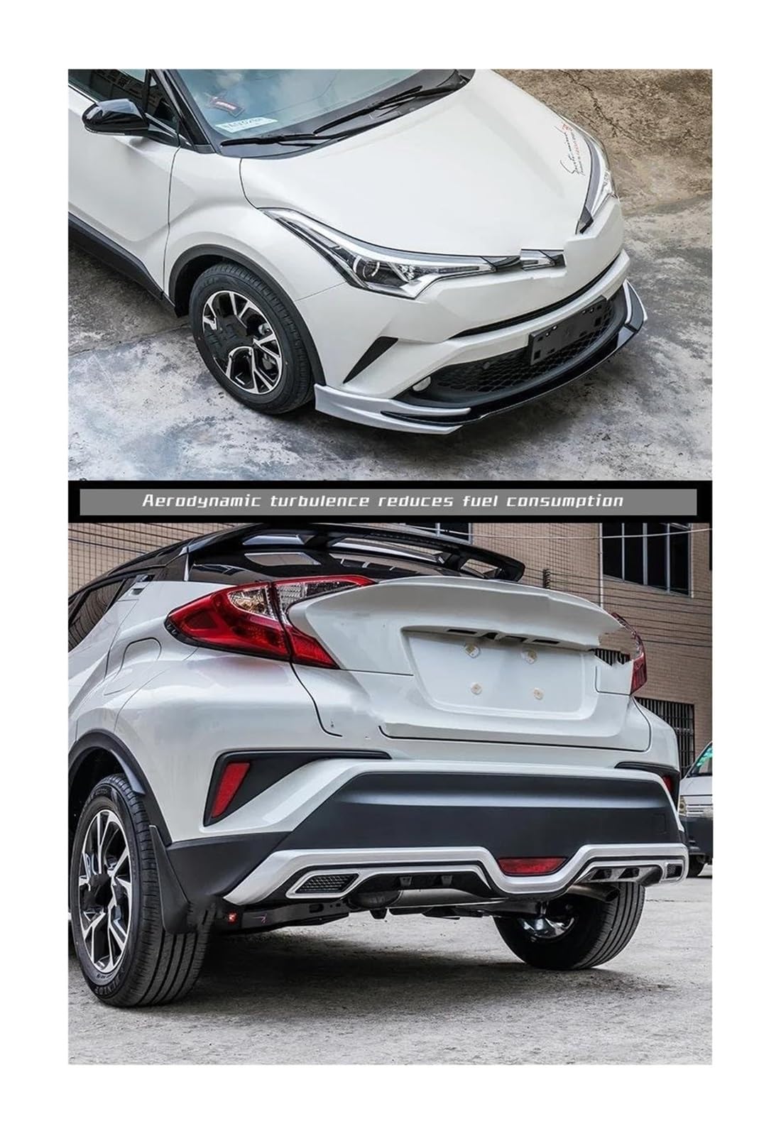 Frontstoßstange Spoiler Für T&oyota Für CHR Für C-HR 2018 2019 Auto Stling ABS Farbe Vorne Stoßstange Hinten Diffusor Skid Schutz-schutz Platte Stoßstange Abdeckung Borte(B black and silver) von LADPZJNW