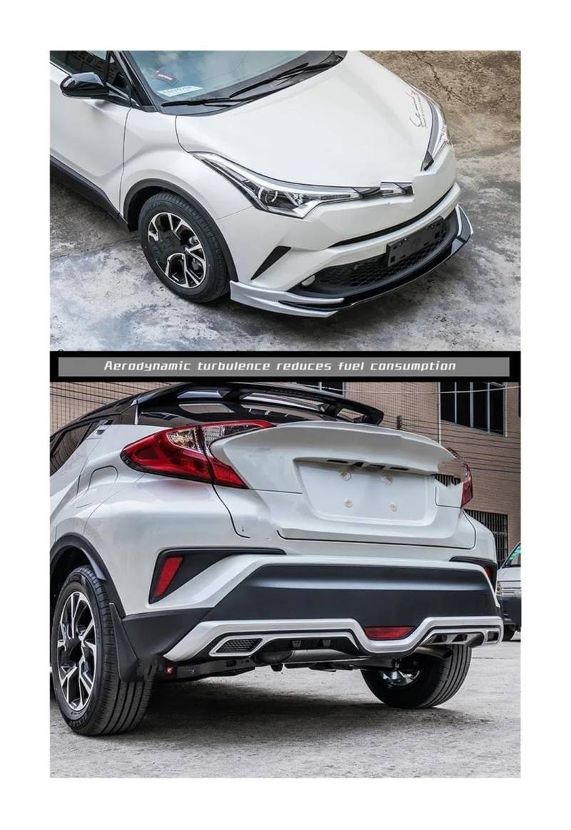 Frontstoßstange Spoiler Für T&oyota Für CHR Für C-HR 2018 2019 Auto Stling ABS Farbe Vorne Stoßstange Hinten Diffusor Skid Schutz-schutz Platte Stoßstange Abdeckung Borte(B black and silver) von LADPZJNW