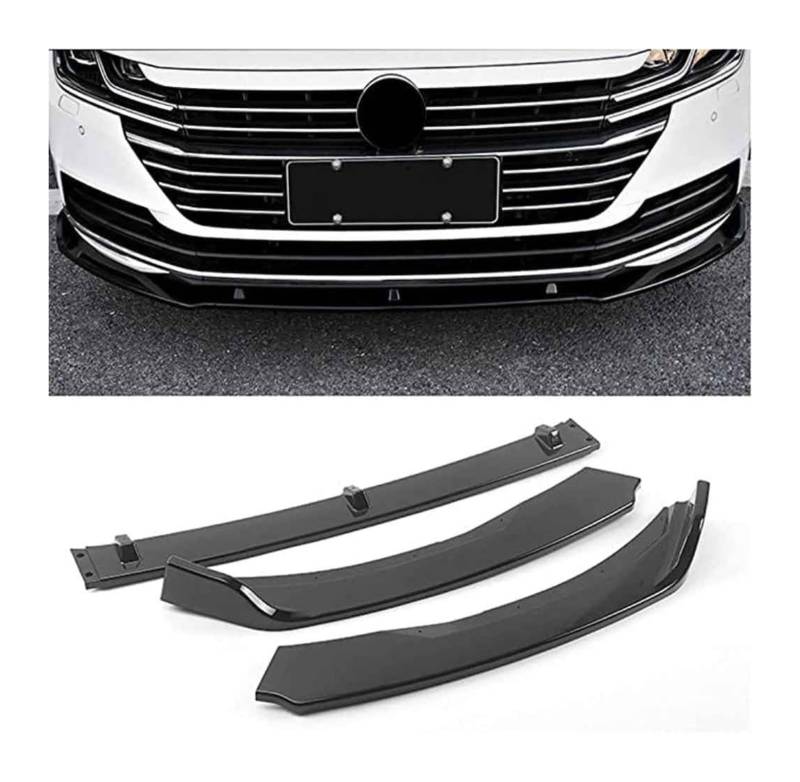 Frontstoßstange Spoiler Für VW Für A&RTEON 2018-2021 Frontschürze Lippe Kinn Spoiler Carbon Look Front Diffusor Diffusor Auto Front Spoiler von LADPZJNW