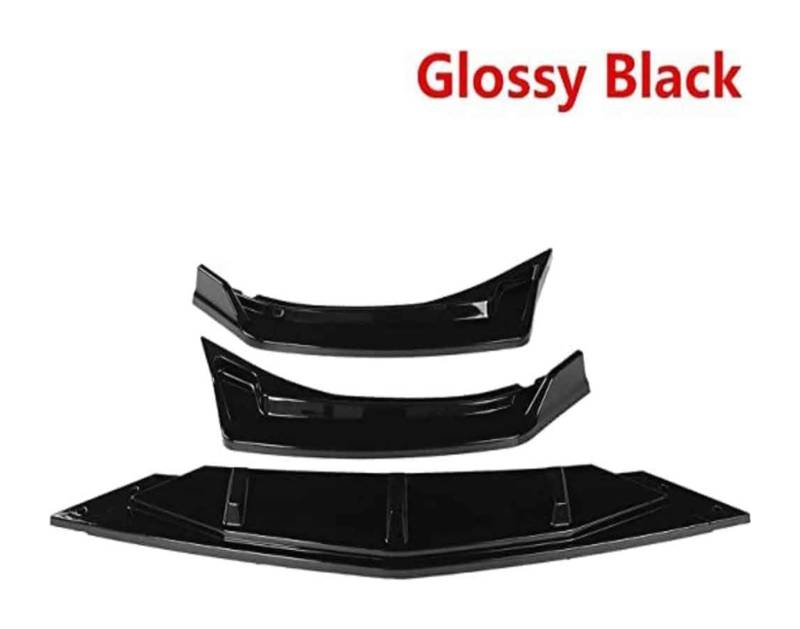 Frontstoßstange Spoiler Für VW Für J&etta MK7 2019-2021 Frontstoßstange Lippe Kinnspoiler Carbon Look Frontdiffusor Diffusor Normal-D Schwarz Rot(BGlossyBlack) von LADPZJNW