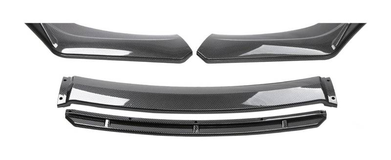 Frontstoßstange Spoiler Für VW Für POLO Für MK6 2015-2021 Universal Frontschürze Lip Seite Splitter Diffusor Körper Kit Spoiler Wachen Auto Heckspoiler(Carbon Look) von LADPZJNW