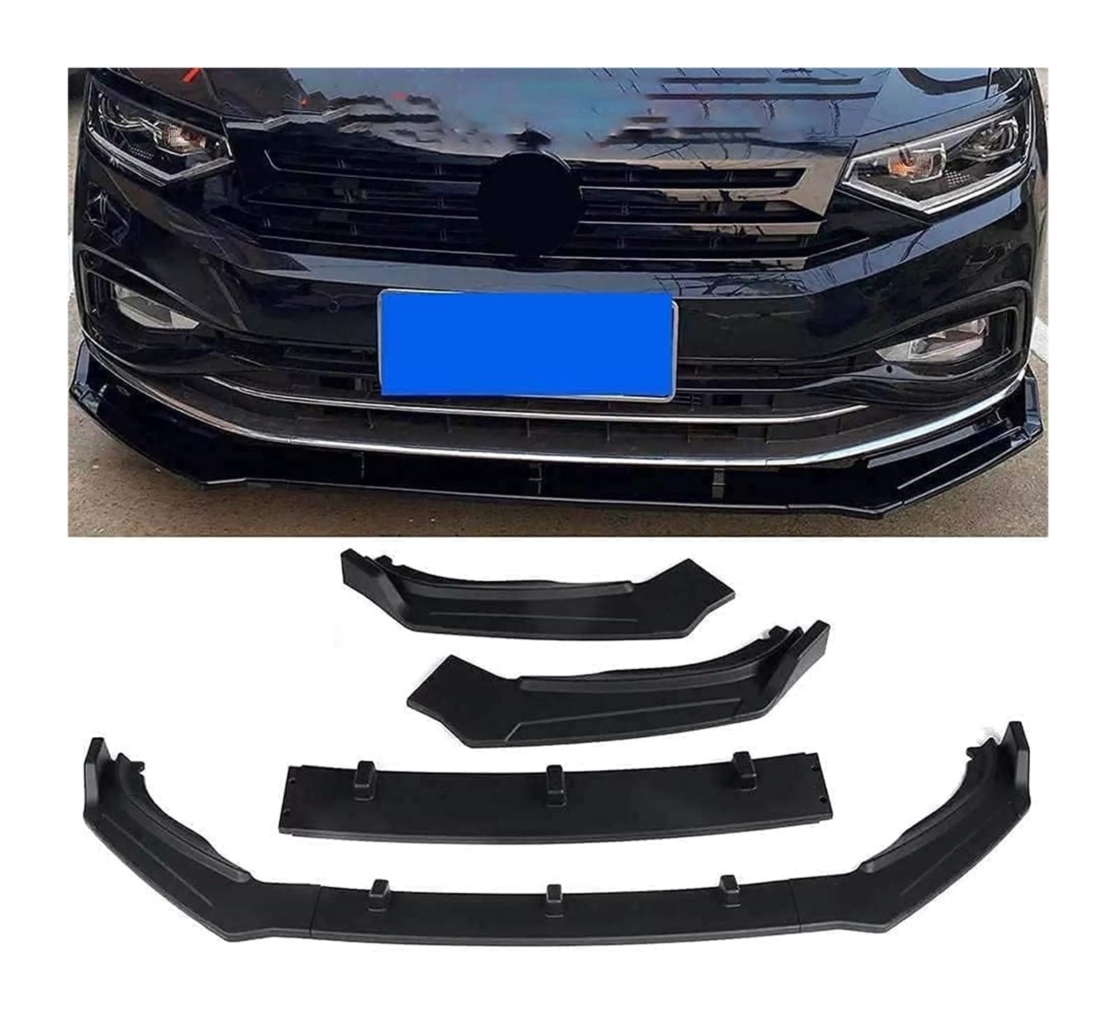 Frontstoßstange Spoiler Für p&assat 2020 Frontschürze Lippe Kinn Spoiler Carbon Look Front Diffusor Diffusor Auto Front Spoiler von LADPZJNW