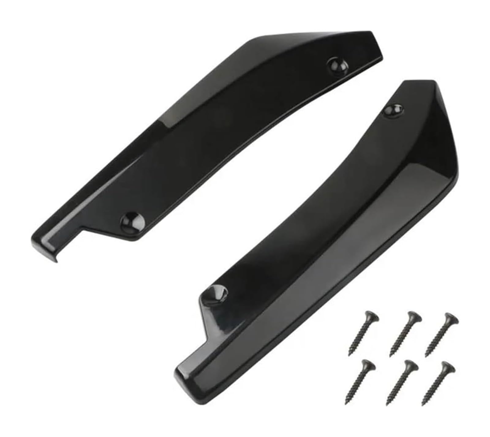 Frontstoßstange Spoiler Universal Auto Vorne Hinten Stoßstange Streifen Lip Spoiler Diffusor Splitter Scratch Protector Seite Rock Verlängerung Winglets(Schwarz) von LADPZJNW