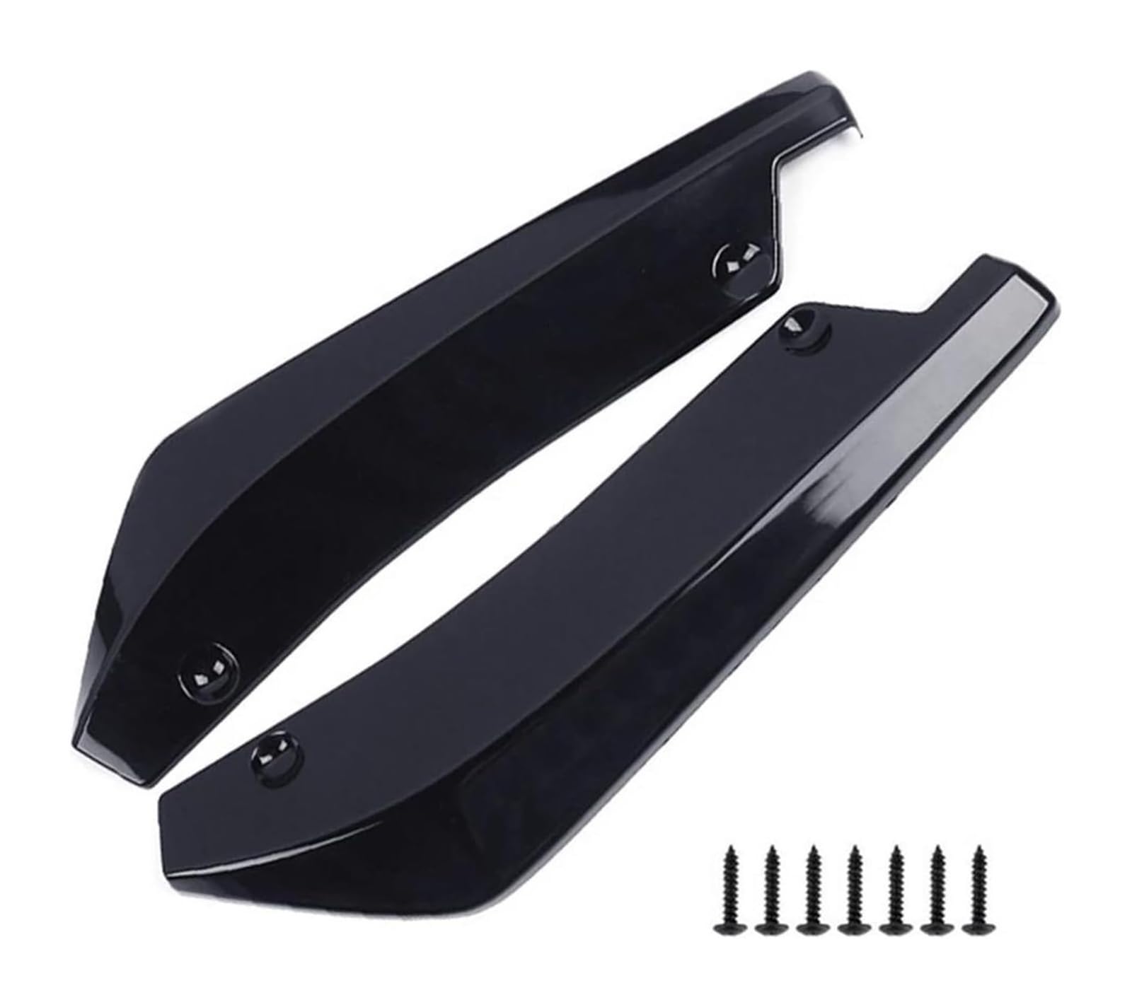 Frontstoßstange Spoiler Universal Auto Vorne Hinten Stoßstange Streifen Lip Verlängerung Spoiler Diffusor Splitter Scratch Protector Winglets Seite Rock(Schwarz) von LADPZJNW