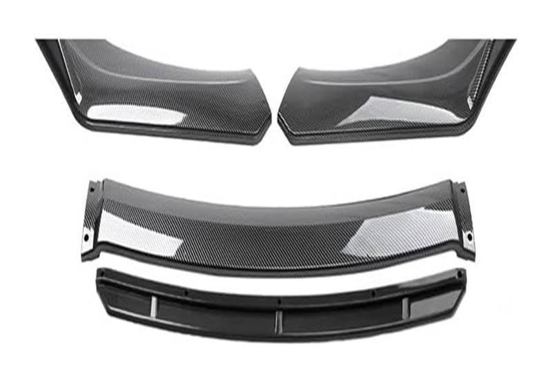 Frontstoßstange Spoiler Universal Front Bumper Spoiler Lippen Auto Stoßstange Lip Schutz Kinn Diffusor Body Kits Auto Externes Zubehör(Carbon with black) von LADPZJNW