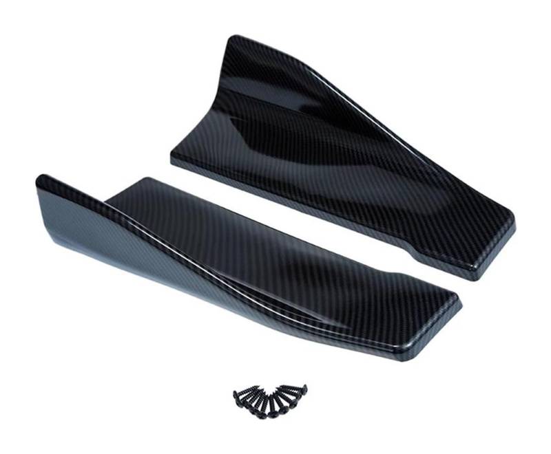 Frontstoßstange Spoiler Universal Schutz Zierleisten Styling Auto Spoiler Seitliche Frontschürze Hinten Seite Rock Lip Rocker Flügel Seite Schritt Rock(Carbon) von LADPZJNW