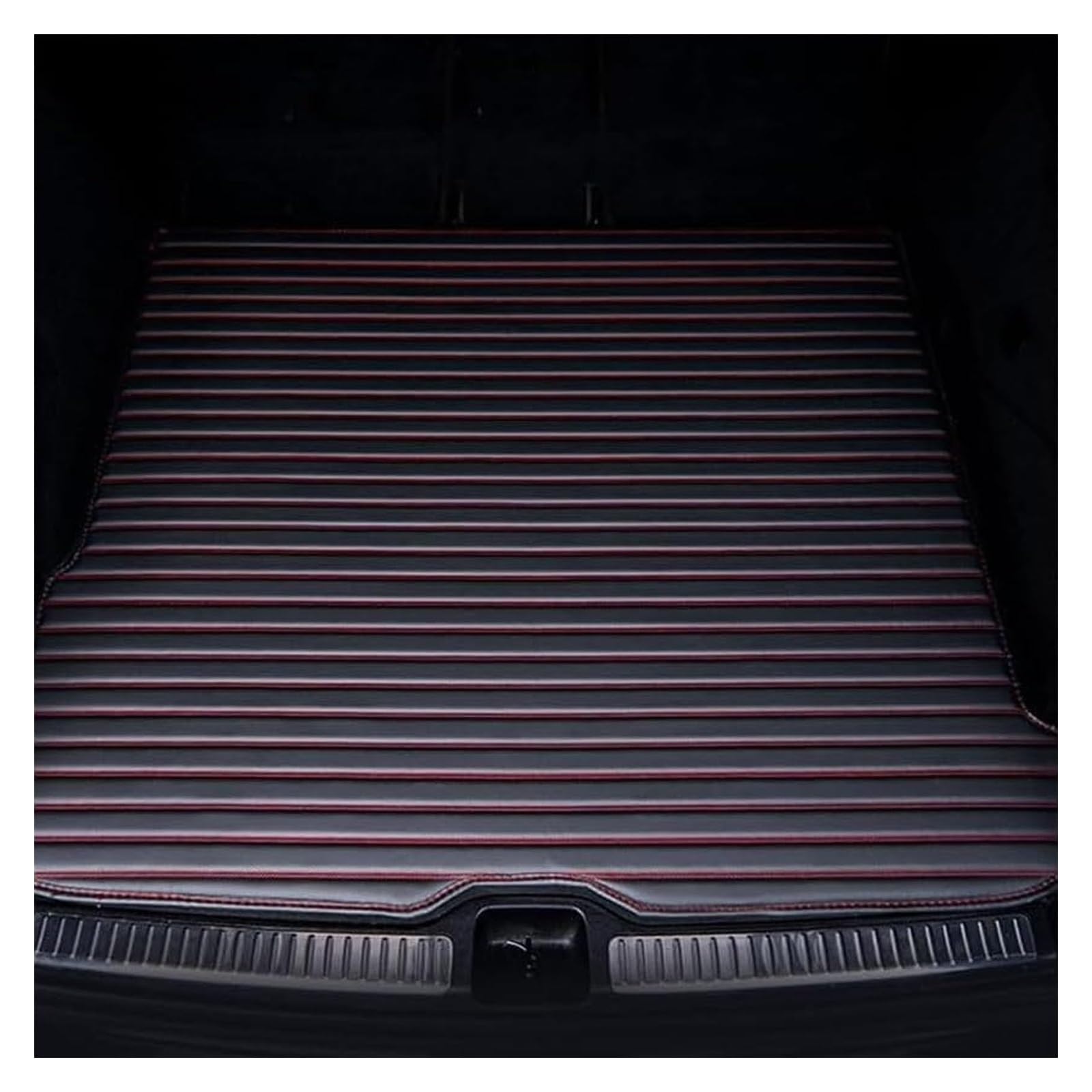 Kofferraumwanne Für Für X&Trail III T33 7-Sitzer 2022 2023 Lederteppiche Laderaumschutzmatten rutschfest(D/Black Red) von LADPZJNW