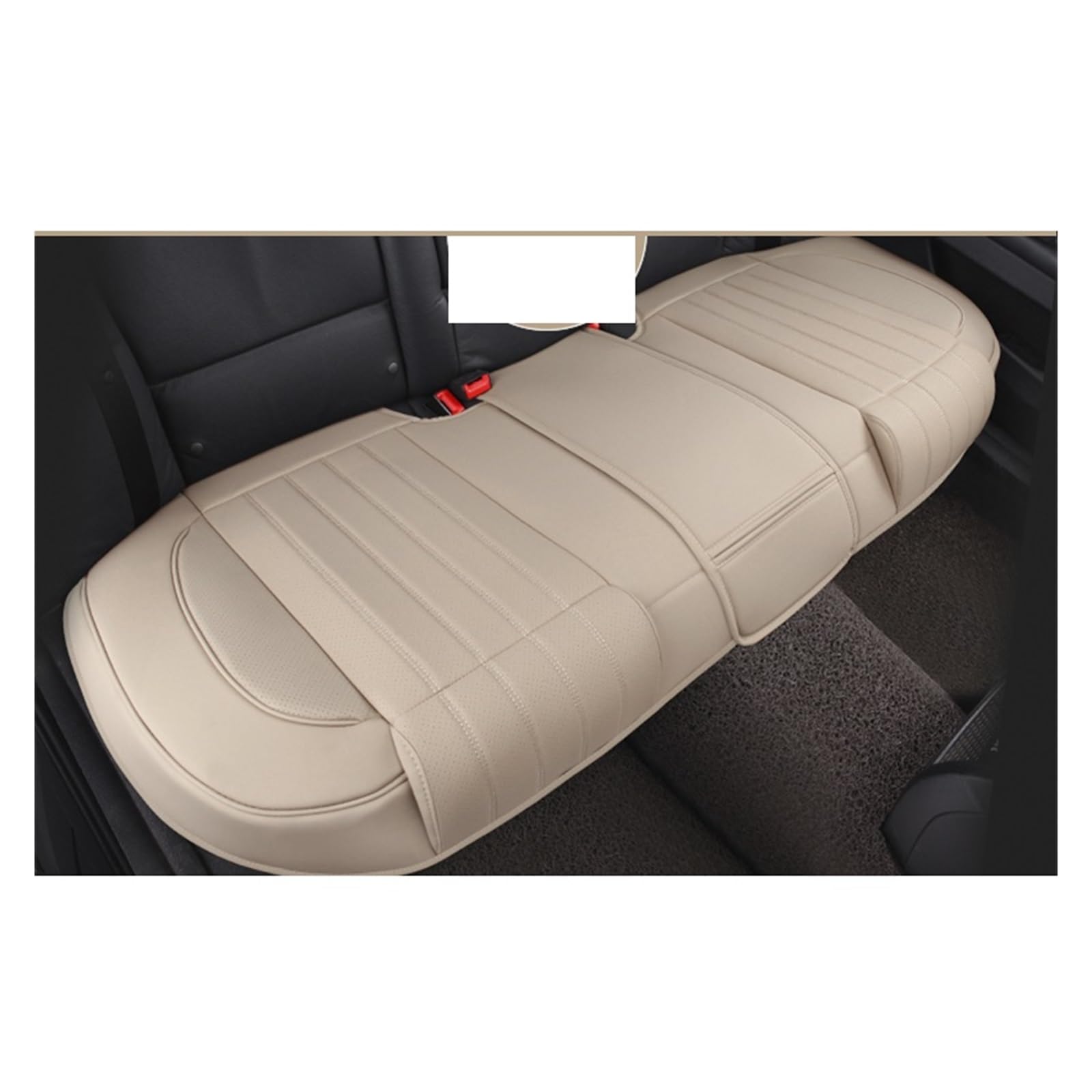 LADPZJNW Autositzbezüge Atmungsaktives PU-Leder-Autositzbezug-Set, universelles Autositzkissen-Schutzmattenpolster für Autositze. Sitzbezügesets(Beige,1 pc Rear Cover) von LADPZJNW