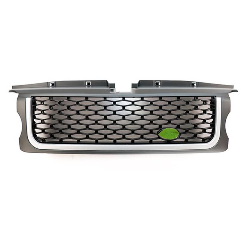 LADPZJNW Autositzbezüge Auto Frontstoßstange Grille Center Panel Exterior Styling Upper Grill Für L&and Range Für Sport Für Rover Für L320 Für L 320 2005-2009 Sitzbezügesets(Gray Silver Black) von LADPZJNW