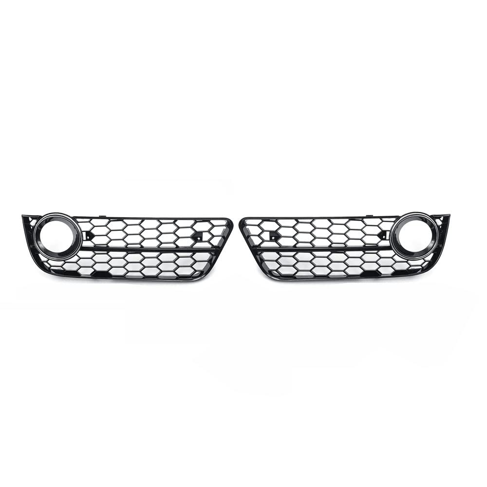 LADPZJNW Autositzbezüge Auto Frontstoßstange Nebelscheinwerfer Lampe Kühlergrill Grillabdeckung Mesh Honeycomb Für A5 Für Coupe Für Sportback 2008-2011 Für Cabriolet 2010-2011 Sitzbezügesets(Chrom) von LADPZJNW