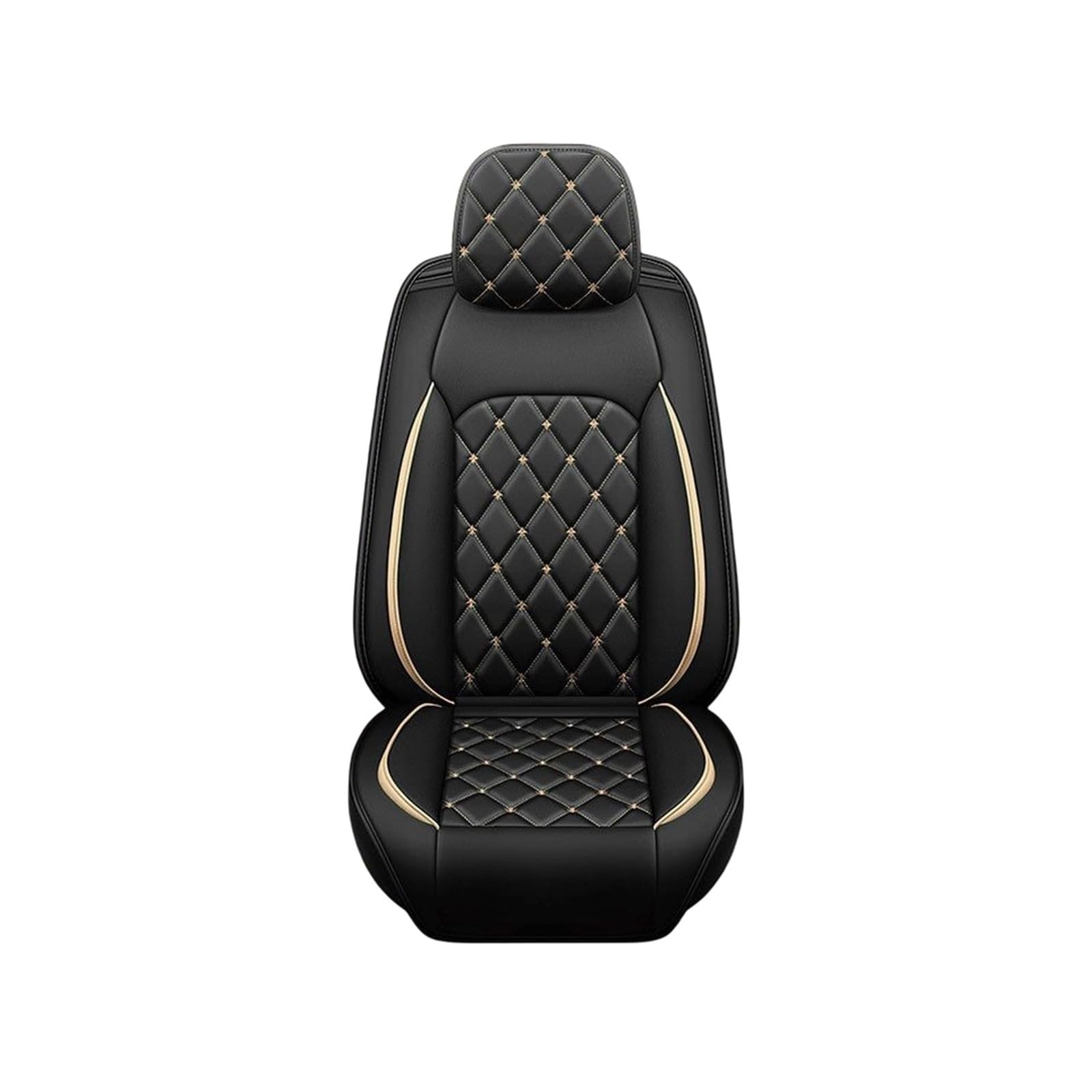 LADPZJNW Autositzbezüge Autositzbezüge, komplettes Set, Vier Jahreszeiten, universelle Lederbekleidung für die meisten Automodelle, Thing Auto Cushion. Sitzbezügesets(Gold,1xHigh Back Seat Covers) von LADPZJNW