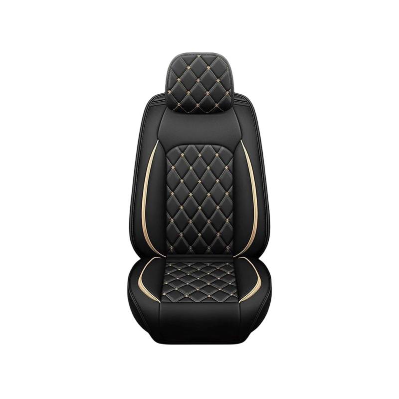 LADPZJNW Autositzbezüge Autositzbezüge, komplettes Set, Vier Jahreszeiten, universelle Lederbekleidung für die meisten Automodelle, Thing Auto Cushion. Sitzbezügesets(Gold,1xHigh Back Seat Covers) von LADPZJNW