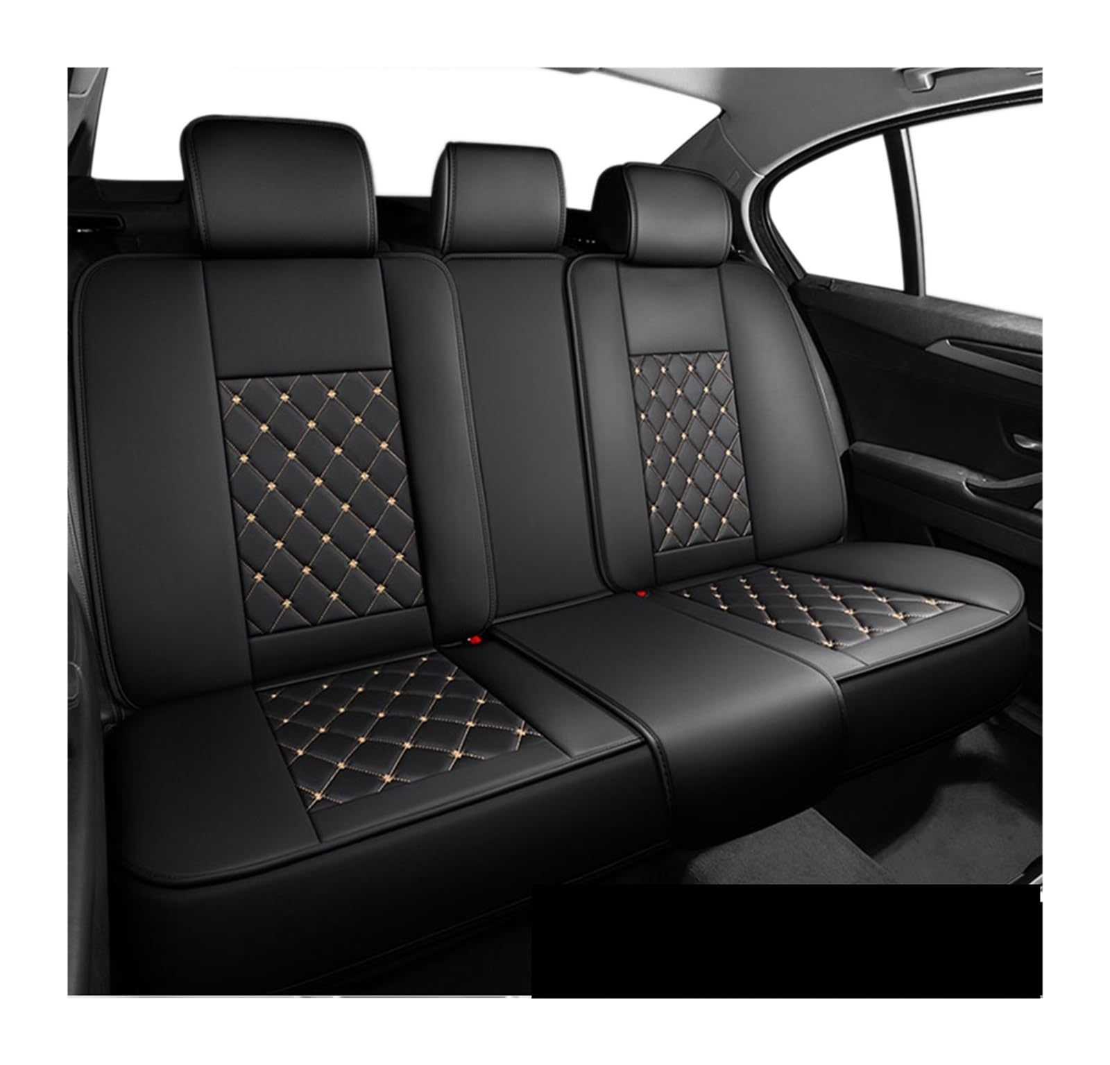 LADPZJNW Autositzbezüge Autositzbezüge, komplettes Set, Vier Jahreszeiten, universelle Lederbekleidung für die meisten Automodelle, Thing Auto Cushion. Sitzbezügesets(Gold,Set of seat Covers) von LADPZJNW