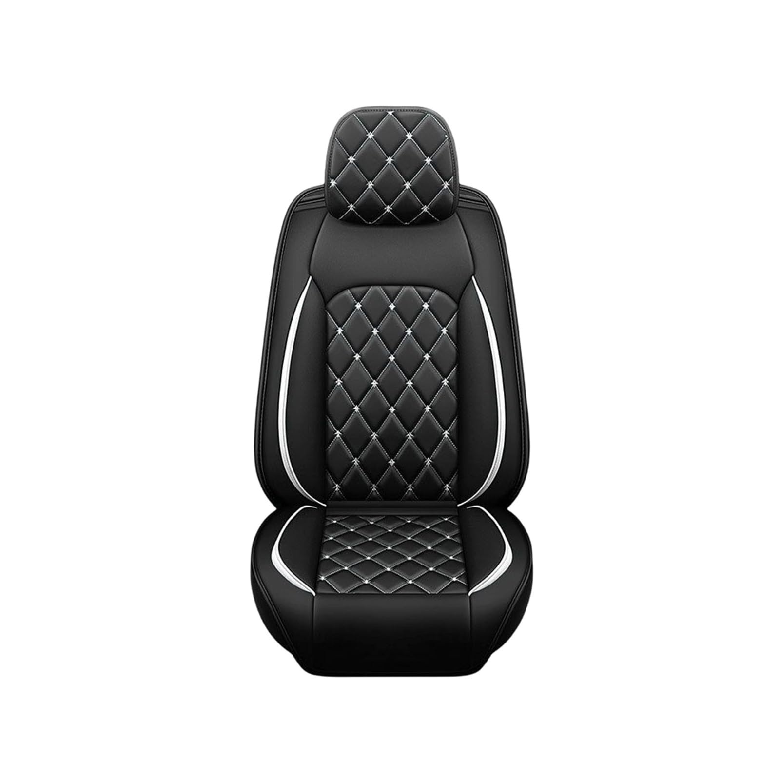 LADPZJNW Autositzbezüge Autositzbezüge, komplettes Set, Vier Jahreszeiten, universelle Lederbekleidung für die meisten Automodelle, Thing Auto Cushion. Sitzbezügesets(Weiß,1xHigh Back Seat Covers) von LADPZJNW