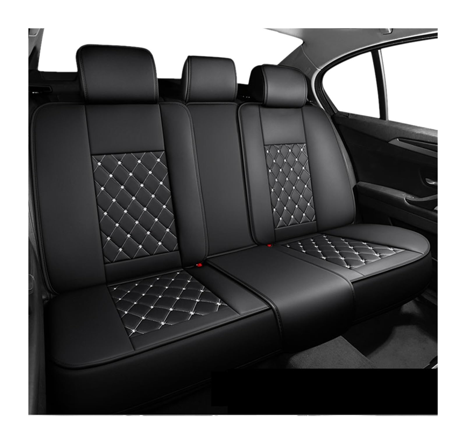 LADPZJNW Autositzbezüge Autositzbezüge, komplettes Set, Vier Jahreszeiten, universelle Lederbekleidung für die meisten Automodelle, Thing Auto Cushion. Sitzbezügesets(Weiß,Set of seat Covers) von LADPZJNW