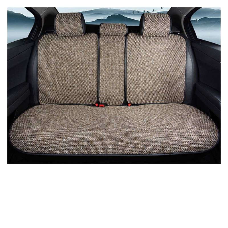 LADPZJNW Autositzbezüge Autositzbezug mit Rückenbezug, Sommer, schweißfest, Sitzkissen, atmungsaktiv. Sitzbezügesets(Braun,1xRear Seat Covers) von LADPZJNW