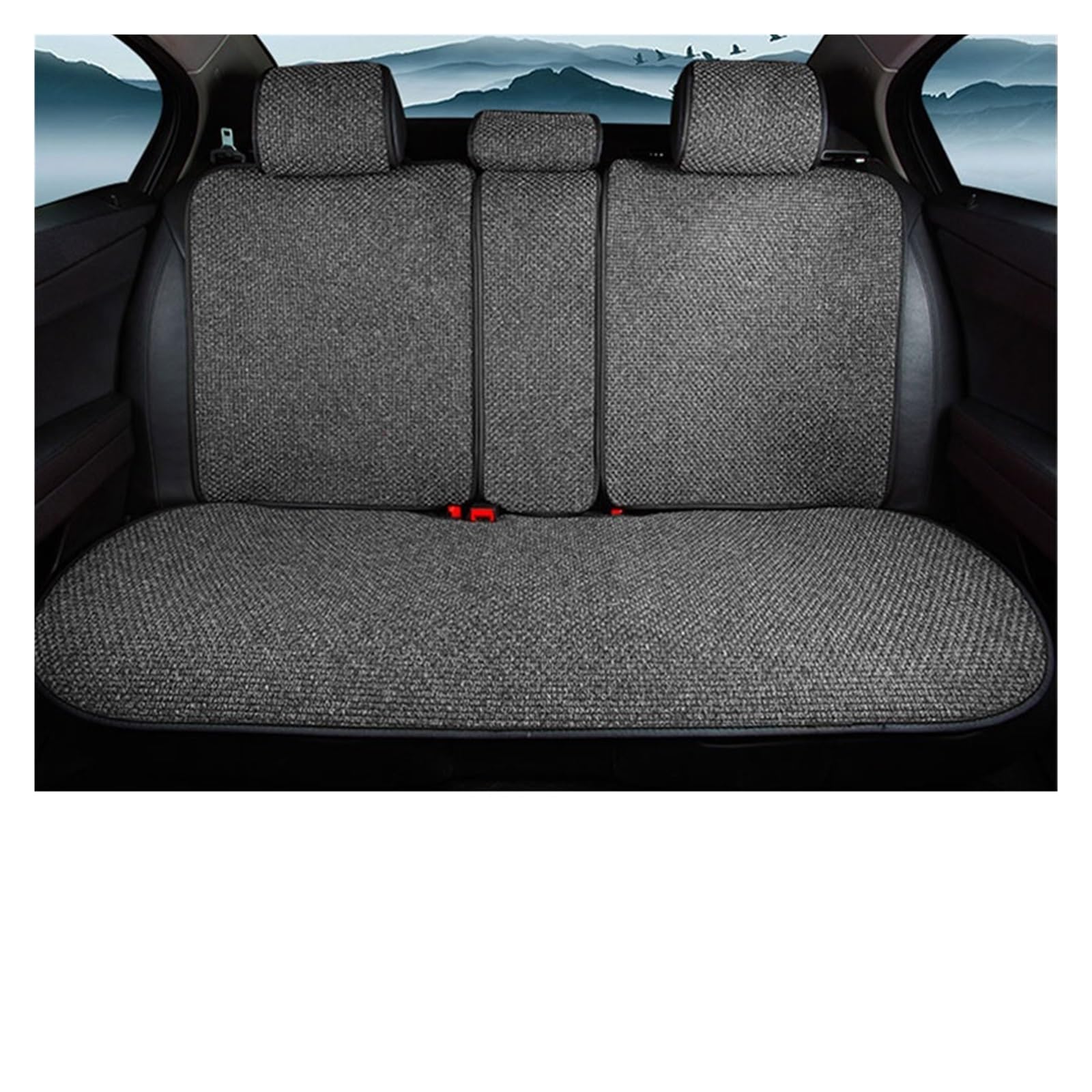 LADPZJNW Autositzbezüge Autositzbezug mit Rückenbezug, Sommer, schweißfest, Sitzkissen, atmungsaktiv. Sitzbezügesets(Coffee,1xRear Seat Covers) von LADPZJNW