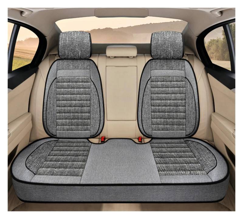 LADPZJNW Autositzbezüge Autositzkissen Autositzschutz Four Seasons Universal Autositzkissen Auto vorne. Sitzbezügesets(Grey,1xRear Seat Covers) von LADPZJNW