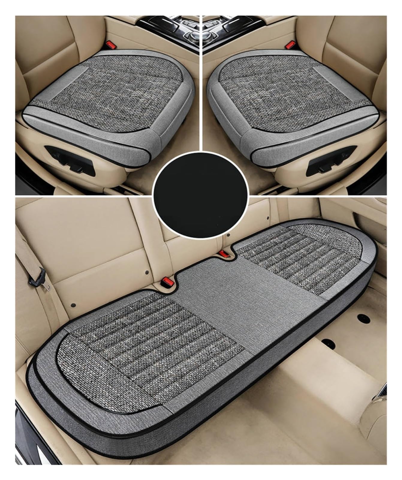 LADPZJNW Autositzbezüge Autositzkissen Autositzschutz Four Seasons Universal Autositzkissen Auto vorne. Sitzbezügesets(Grey,Set of seat Covers) von LADPZJNW