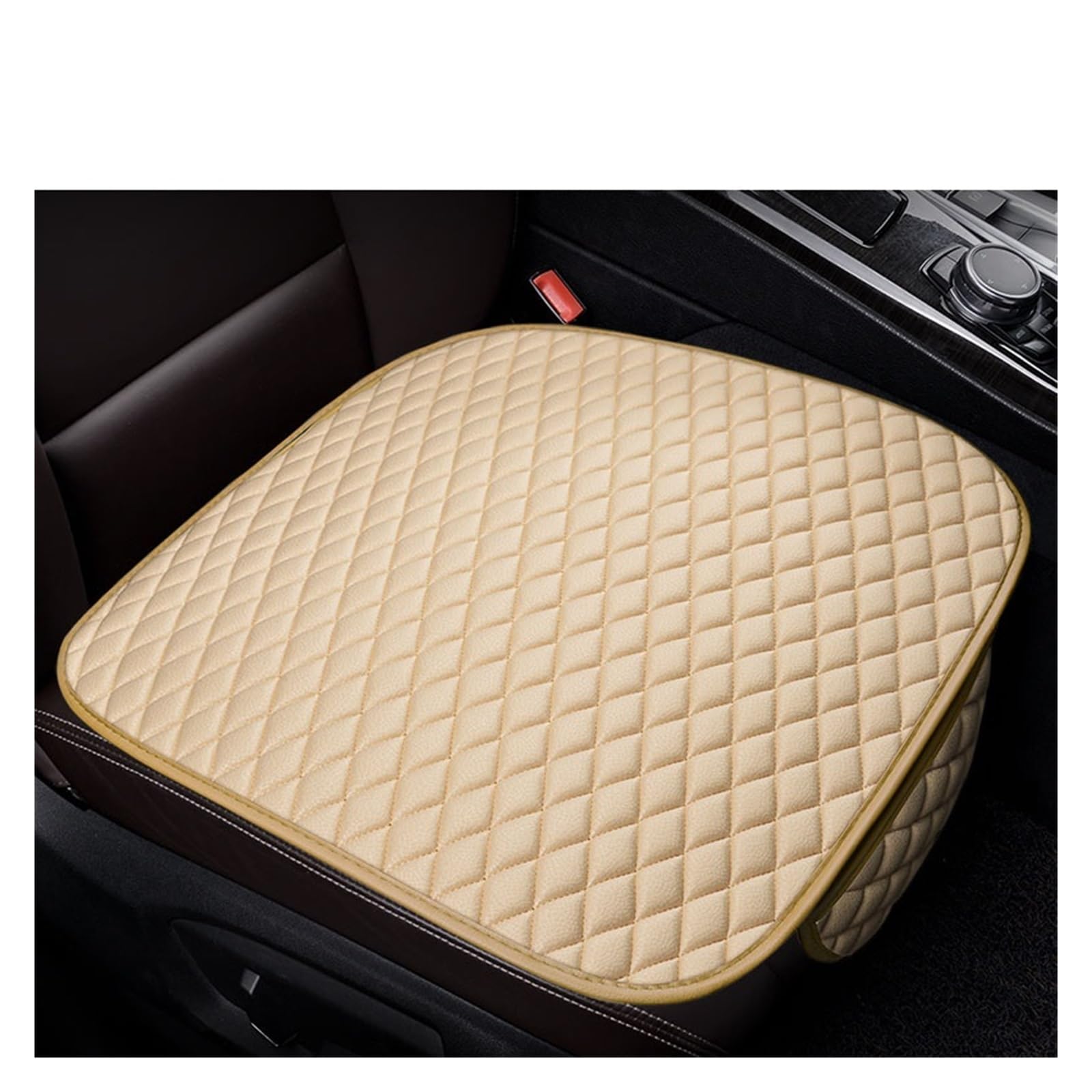 LADPZJNW Autositzbezüge Autositzkissen für Autositze, Sitzbezug, Limousine, SUV, Autositzschutz, Autositzbezug, Autositzbezüge. Sitzbezügesets(Beige,1pcs Front Seat Covers) von LADPZJNW