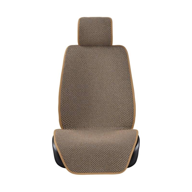 LADPZJNW Autositzbezüge Flachs-Autositzbezug, große Größe, Leinen, Sitzkissen, Matte, waschbar, mit Rückenlehne. Sitzbezügesets(Beige,1xHigh Back Seat Covers) von LADPZJNW