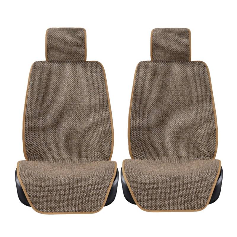 LADPZJNW Autositzbezüge Flachs-Autositzbezug, große Größe, Leinen, Sitzkissen, Matte, waschbar, mit Rückenlehne. Sitzbezügesets(Beige,2xHigh Back Seat Covers) von LADPZJNW