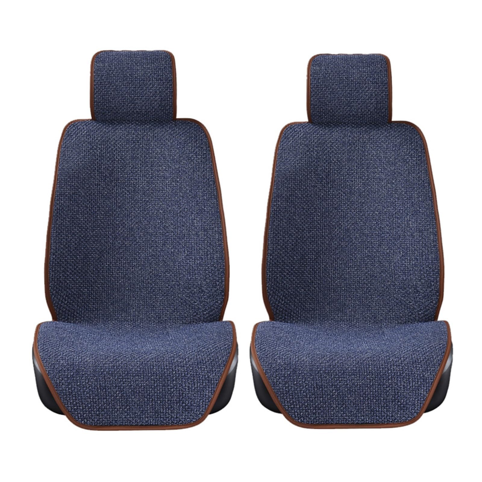 LADPZJNW Autositzbezüge Flachs-Autositzbezug, große Größe, Leinen, Sitzkissen, Matte, waschbar, mit Rückenlehne. Sitzbezügesets(Blau,2xHigh Back Seat Covers) von LADPZJNW