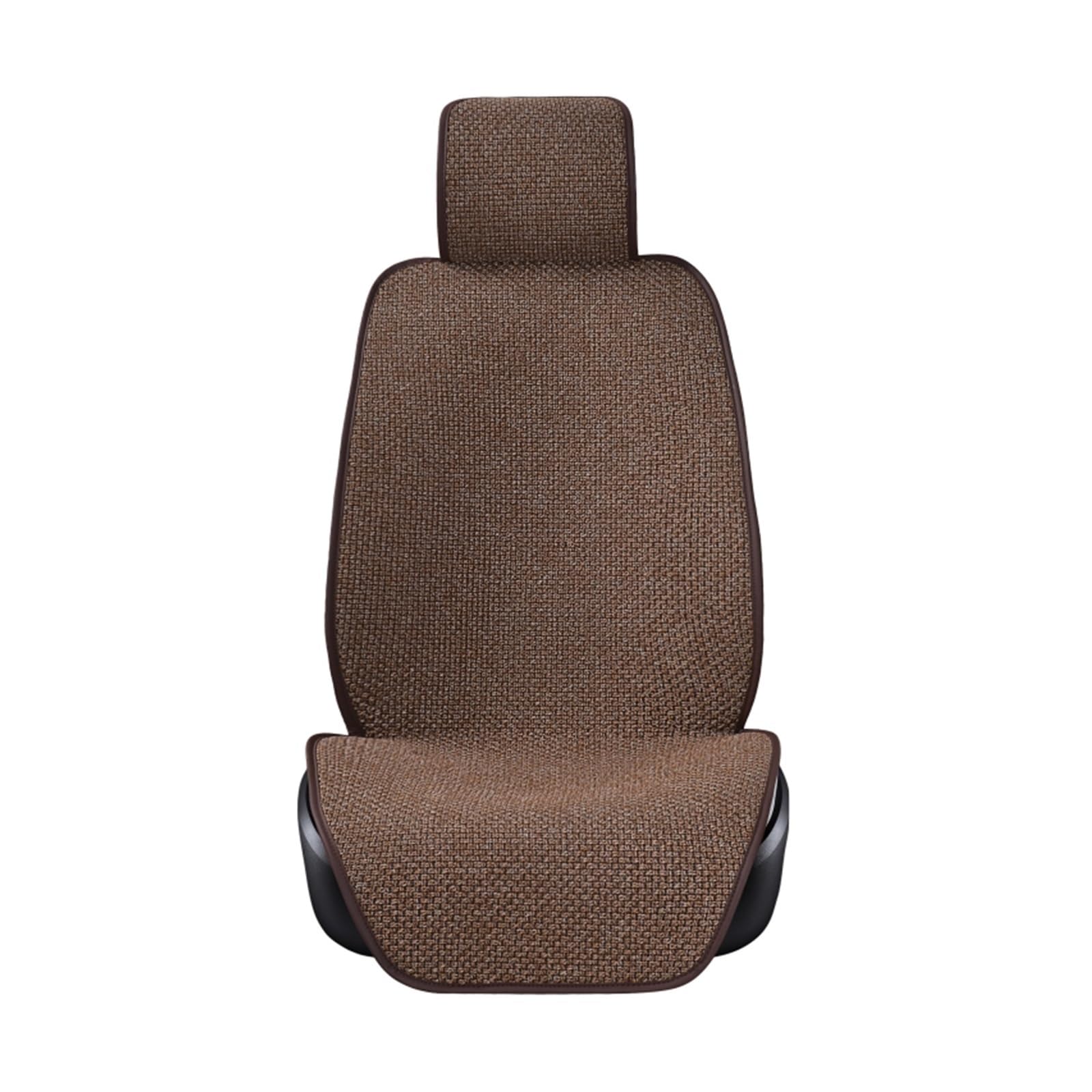 LADPZJNW Autositzbezüge Flachs-Autositzbezug, große Größe, Leinen, Sitzkissen, Matte, waschbar, mit Rückenlehne. Sitzbezügesets(Braun,1xHigh Back Seat Covers) von LADPZJNW