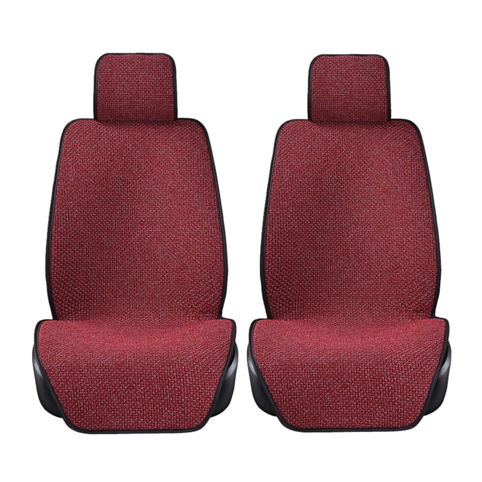 LADPZJNW Autositzbezüge Flachs-Autositzbezug, große Größe, Leinen, Sitzkissen, Matte, waschbar, mit Rückenlehne. Sitzbezügesets(rot,2xHigh Back Seat Covers) von LADPZJNW