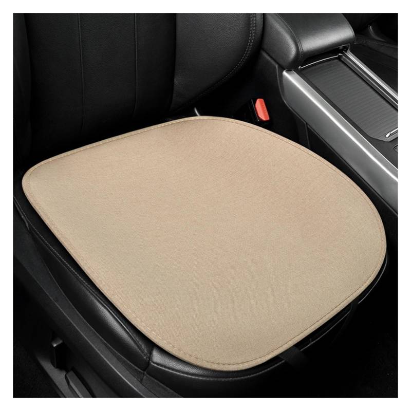 LADPZJNW Autositzbezüge Flax Autositzbezug, atmungsaktiv, Leinenstoff, vorne und hinten, Kissenschutz, Matte, universell einsetzbar. Sitzbezügesets(Beige,1xFront Seat Covers) von LADPZJNW