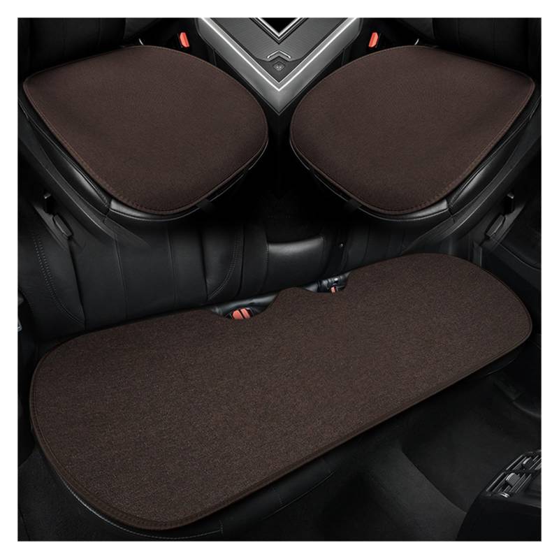 LADPZJNW Autositzbezüge Flax Autositzbezug, atmungsaktiv, Leinenstoff, vorne und hinten, Kissenschutz, Matte, universell einsetzbar. Sitzbezügesets(Coffee,Set of seat Covers) von LADPZJNW