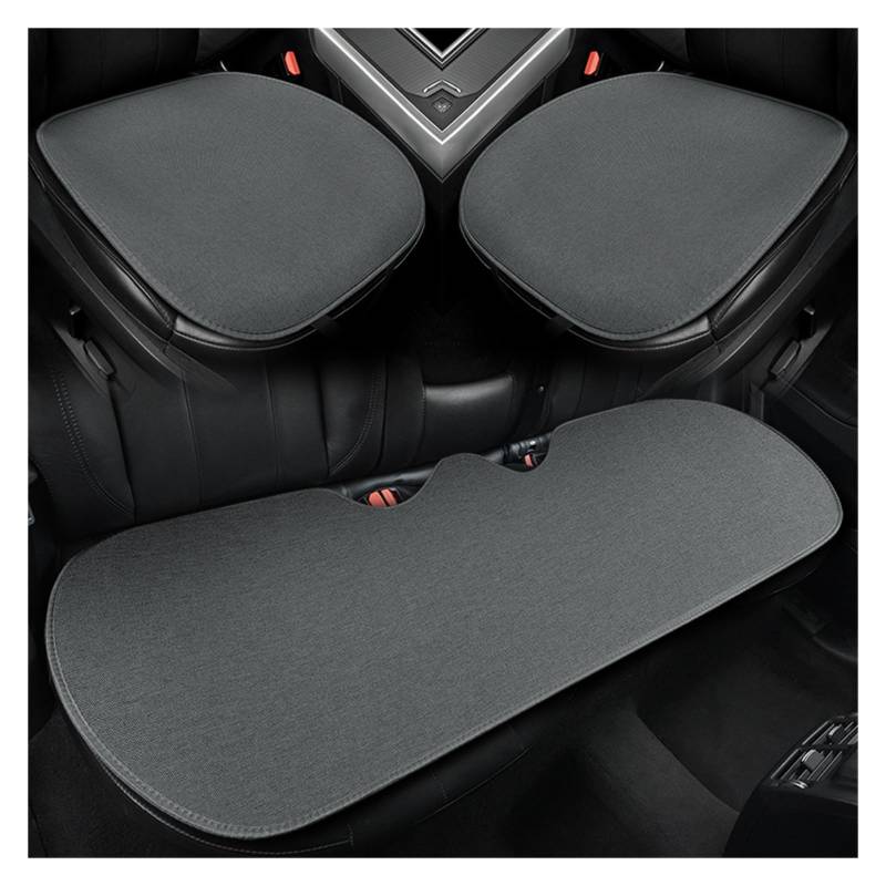 LADPZJNW Autositzbezüge Flax Autositzbezug, atmungsaktiv, Leinenstoff, vorne und hinten, Kissenschutz, Matte, universell einsetzbar. Sitzbezügesets(Grey,Set of seat Covers) von LADPZJNW