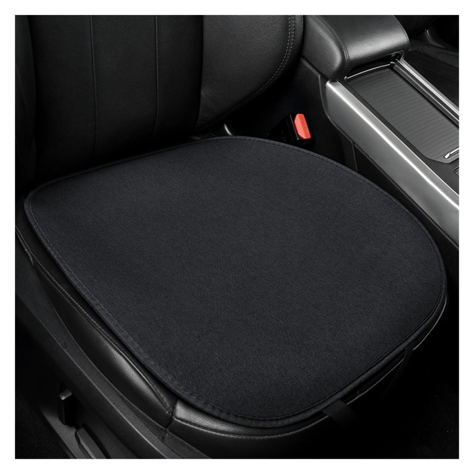 LADPZJNW Autositzbezüge Flax Autositzbezug, atmungsaktiv, Leinenstoff, vorne und hinten, Kissenschutz, Matte, universell einsetzbar. Sitzbezügesets(Schwarz,1xFront Seat Covers) von LADPZJNW