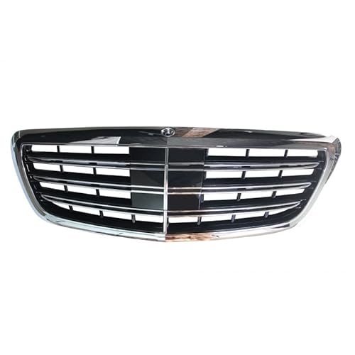 LADPZJNW Autositzbezüge Front-Racing-Center-Kühlergrill Stoßstangengrill Für M&ercedes Für B&ENZ Für S-Klasse Für W222 2014-2019 Sitzbezügesets(Chrom) von LADPZJNW