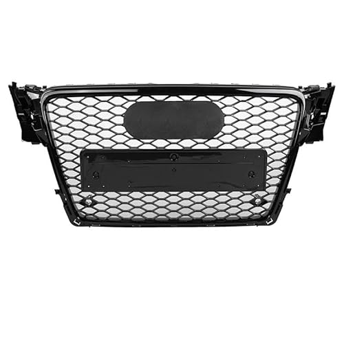 LADPZJNW Autositzbezüge Für A4 Für B8 Für S4 Für S-Line 2009-2012 Vorderer Racing-Grill, Waben-Stoßfänger, Motorgitterschutz Sitzbezügesets(All Black Black Logo) von LADPZJNW