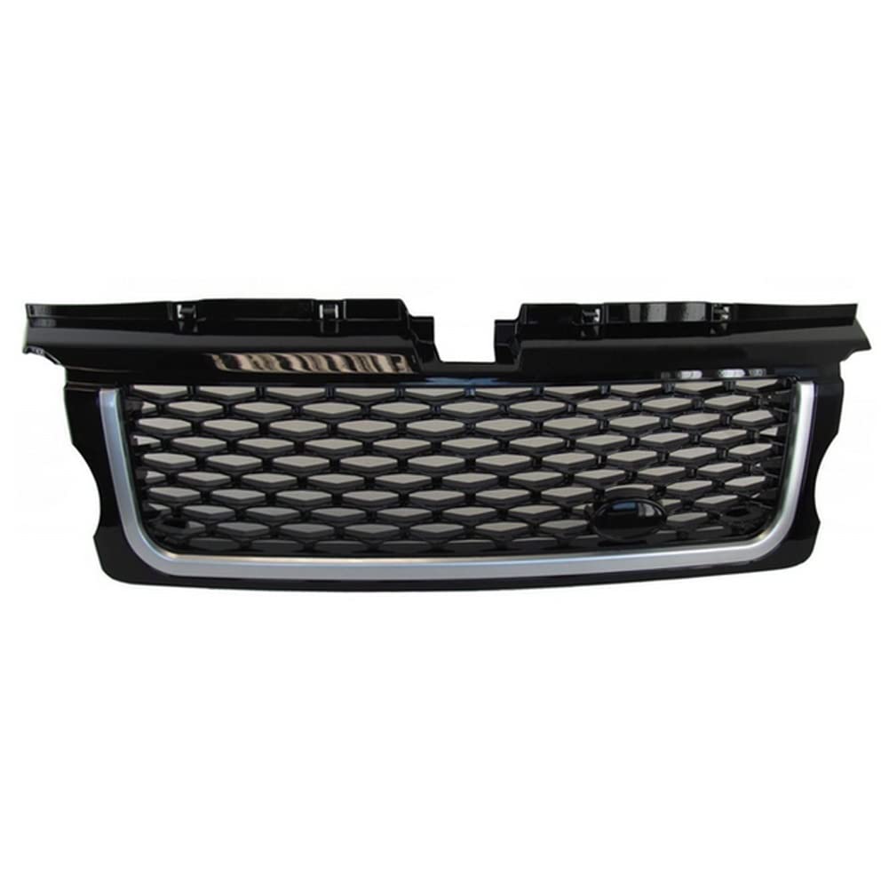 LADPZJNW Autositzbezüge Für L&and Range Für Sport Rover Für L320 Für L 320 2005-2009 Auto-Stoßfängergrill-Mittelteil Außen-Styling Oberer Grill Sitzbezügesets(Black Silver Black) von LADPZJNW