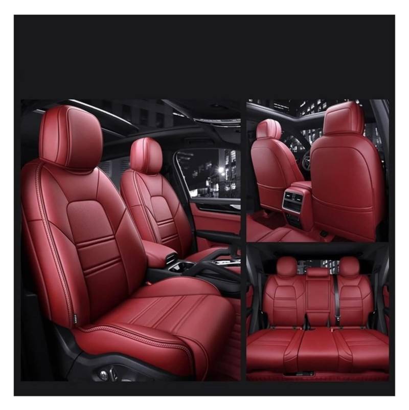 LADPZJNW Autositzbezüge Für P&orsche Für Cayman 2013 2014 2015 2016 Custom Car Seat Cover Full Set Interior Sitzbezügesets(5) von LADPZJNW