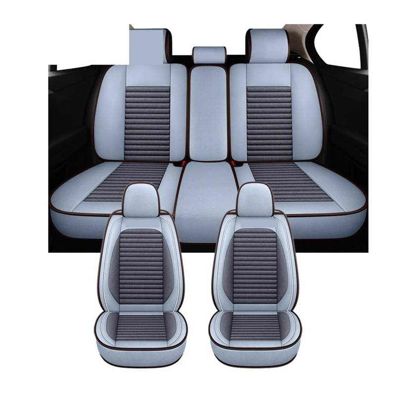 LADPZJNW Autositzbezüge Für T&oyota Für Prius Für CHR Land Cruiser 100 200 Auto Innen Zubehör Flachs Auto Sitz Abdeckung. Sitzbezügesets(Grey,Set of car Cushion) von LADPZJNW