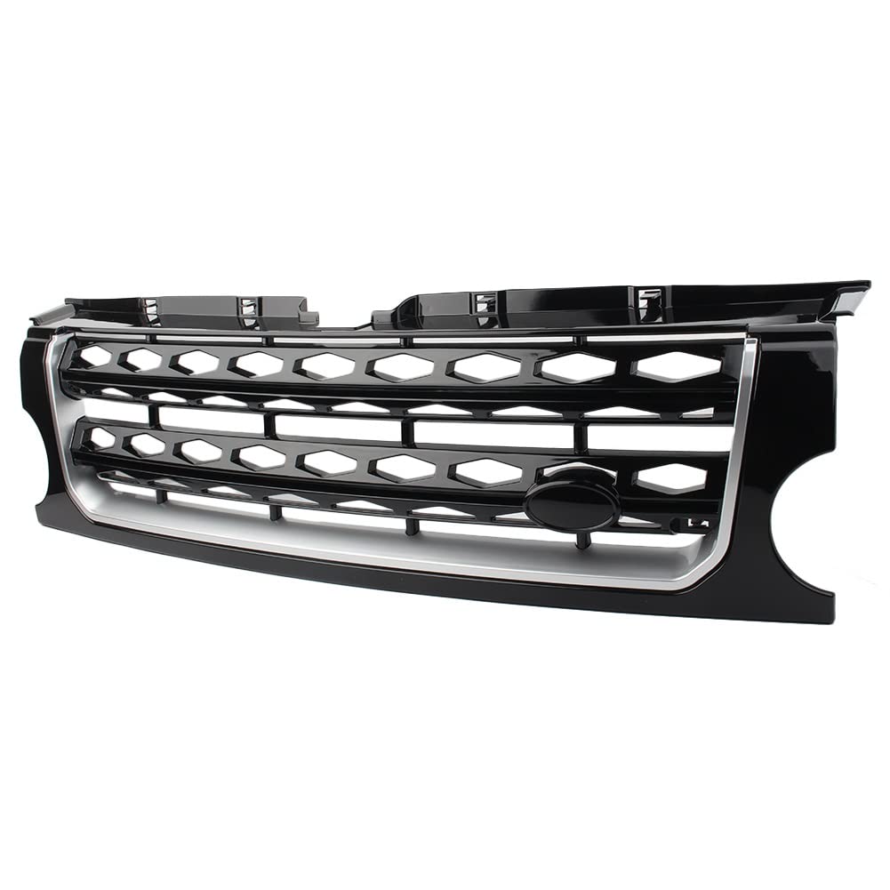 LADPZJNW Autositzbezüge Kunststoff Auto Front Racing Grill Nierenhaube Grill ABS Für L&and Rover Für L319 Für Discovery 3 Für LR3 2005-2009 Sitzbezügesets(Schwarz) von LADPZJNW