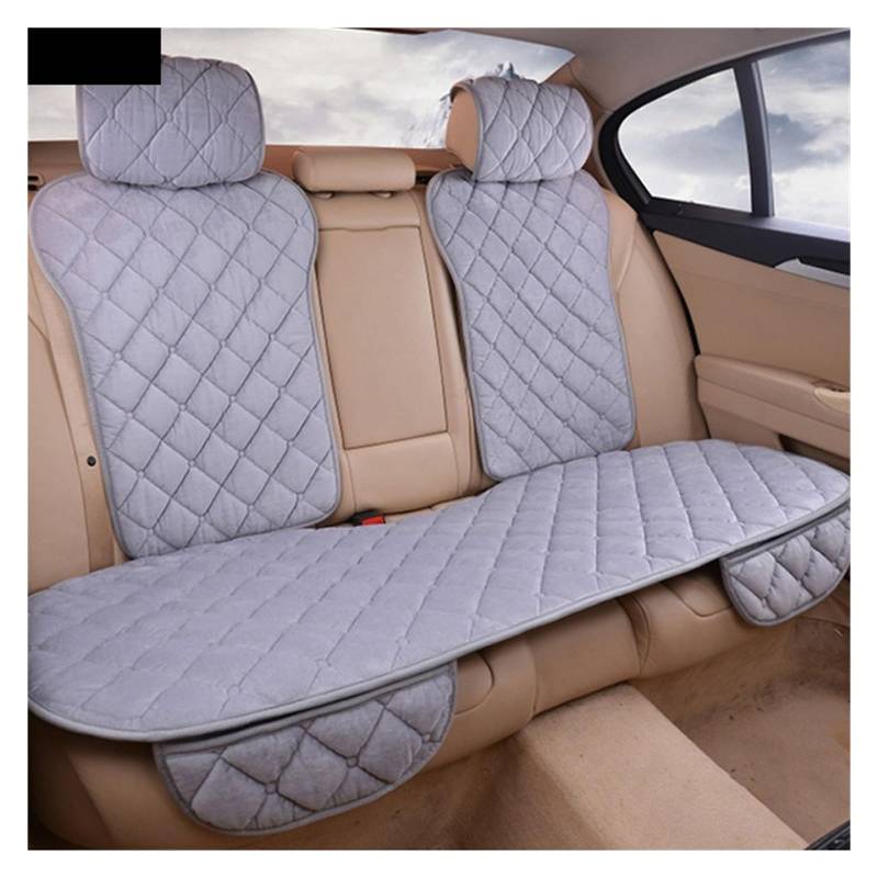 LADPZJNW Autositzbezüge Plüsch-Autositzkissen, universeller Sitzbezug, Autositzschutzmatte, Autobezüge für Einzelsitz vorne. Sitzbezügesets(Grey,1xRear Seat Covers) von LADPZJNW