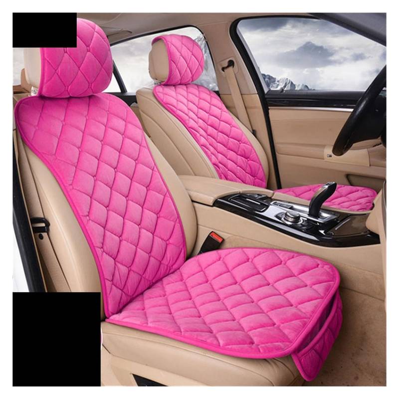 LADPZJNW Autositzbezüge Plüsch-Autositzkissen, universeller Sitzbezug, Autositzschutzmatte, Autobezüge für Einzelsitz vorne. Sitzbezügesets(Rosa,2xHigh Back Seat Covers) von LADPZJNW