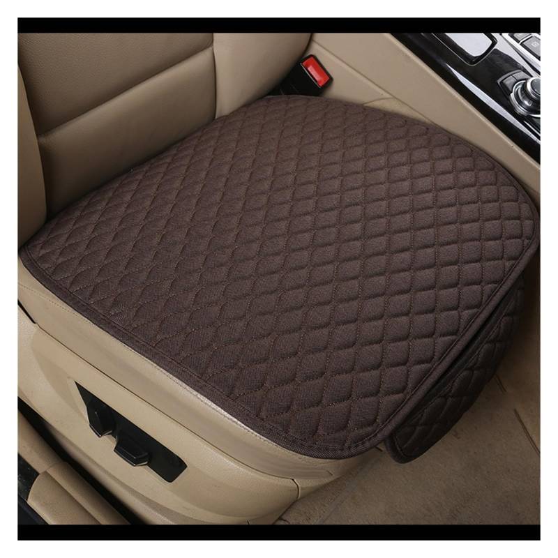 LADPZJNW Autositzbezüge Universal Autositzbezug Kissen vorne hinten Rücksitzbezug Autostuhl atmungsaktiver Schutz. Sitzbezügesets(Coffee,1pcs Front Seat Covers) von LADPZJNW