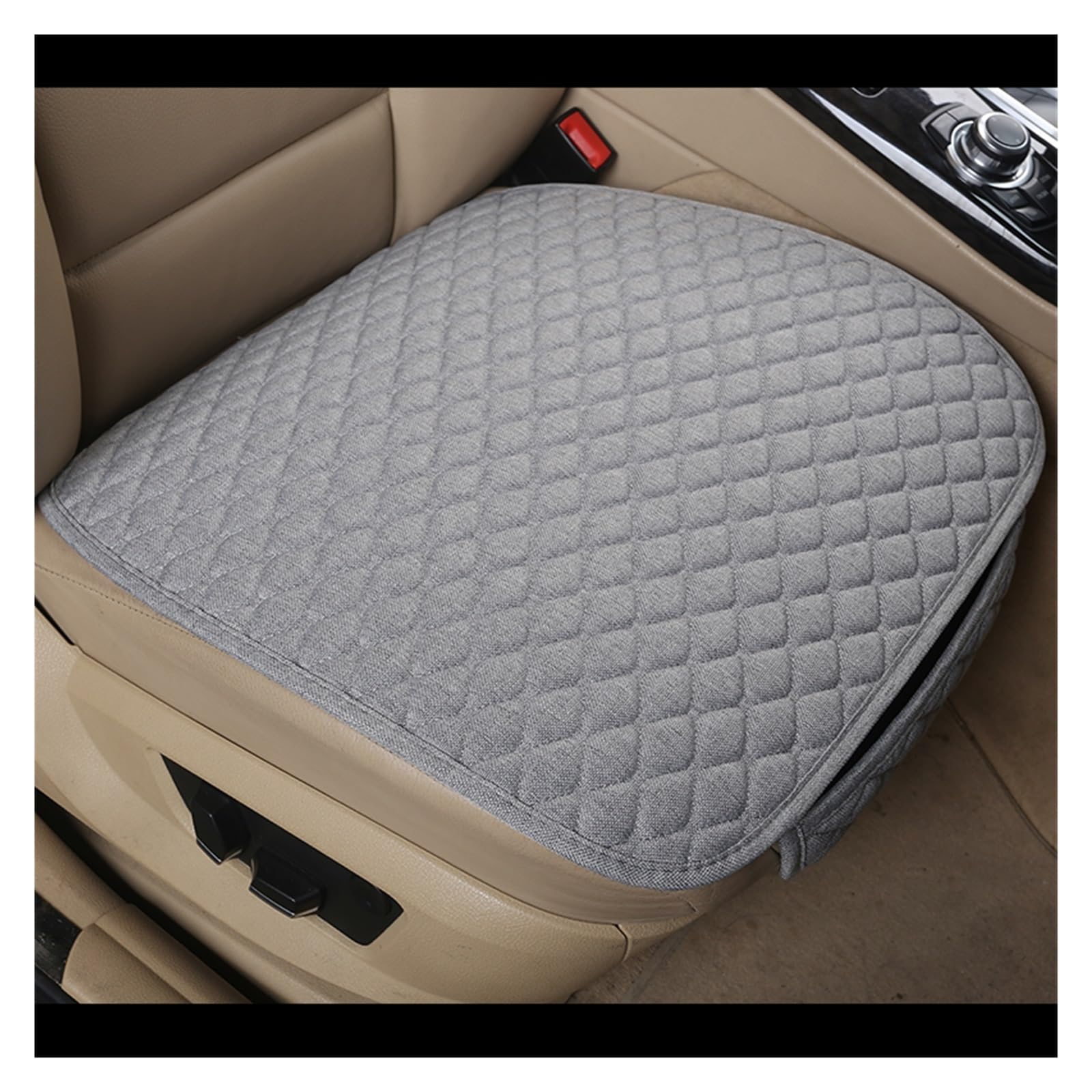 LADPZJNW Autositzbezüge Universal Autositzbezug Kissen vorne hinten Rücksitzbezug Autostuhl atmungsaktiver Schutz. Sitzbezügesets(Grey,1pcs Front Seat Covers) von LADPZJNW