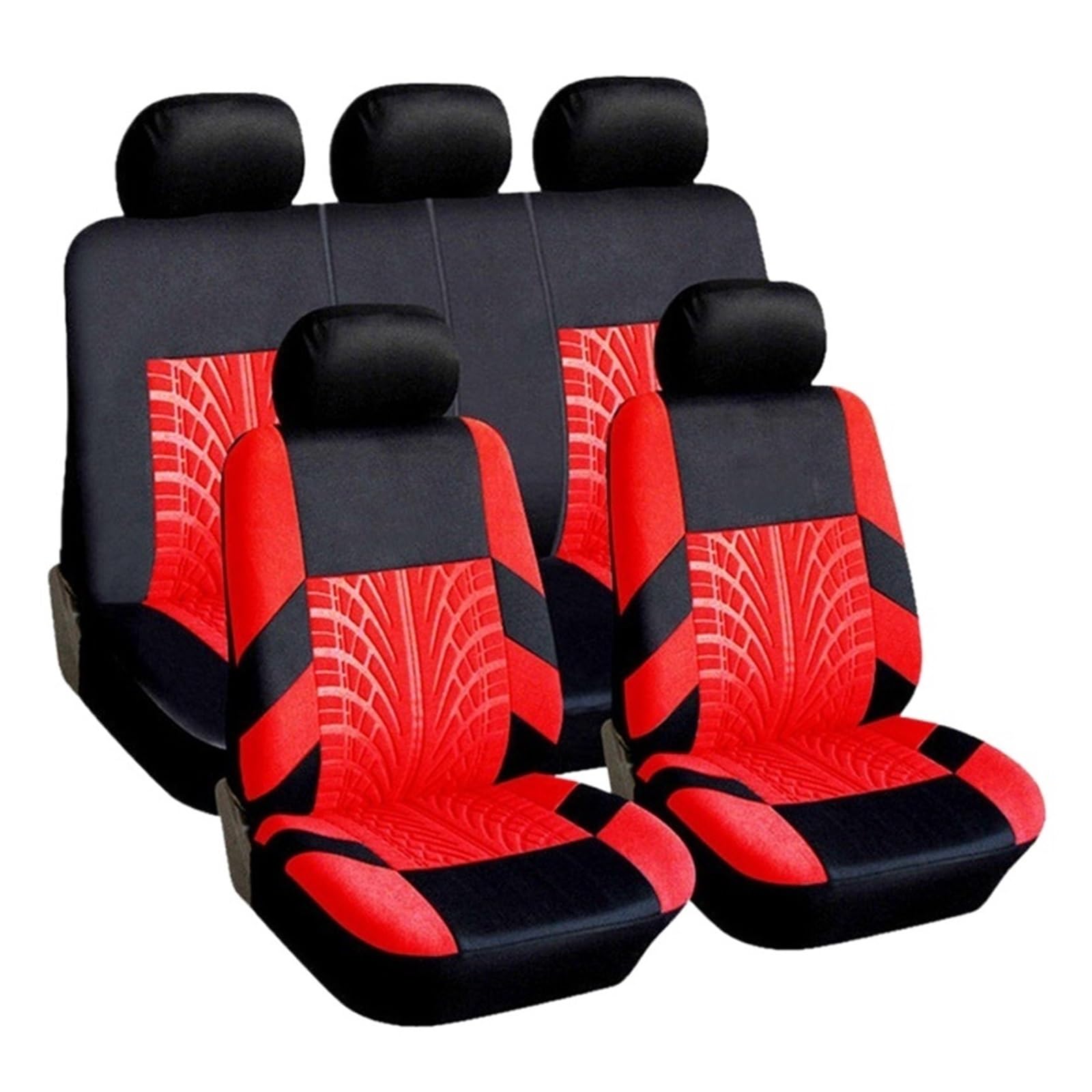 LADPZJNW Autositzbezüge Universell für Autobezüge, Sitz-Mesh-Schwamm-Design, vorne, Autositzbezug, Auto/LKW. Sitzbezügesets(rot,Set of seat Covers) von LADPZJNW