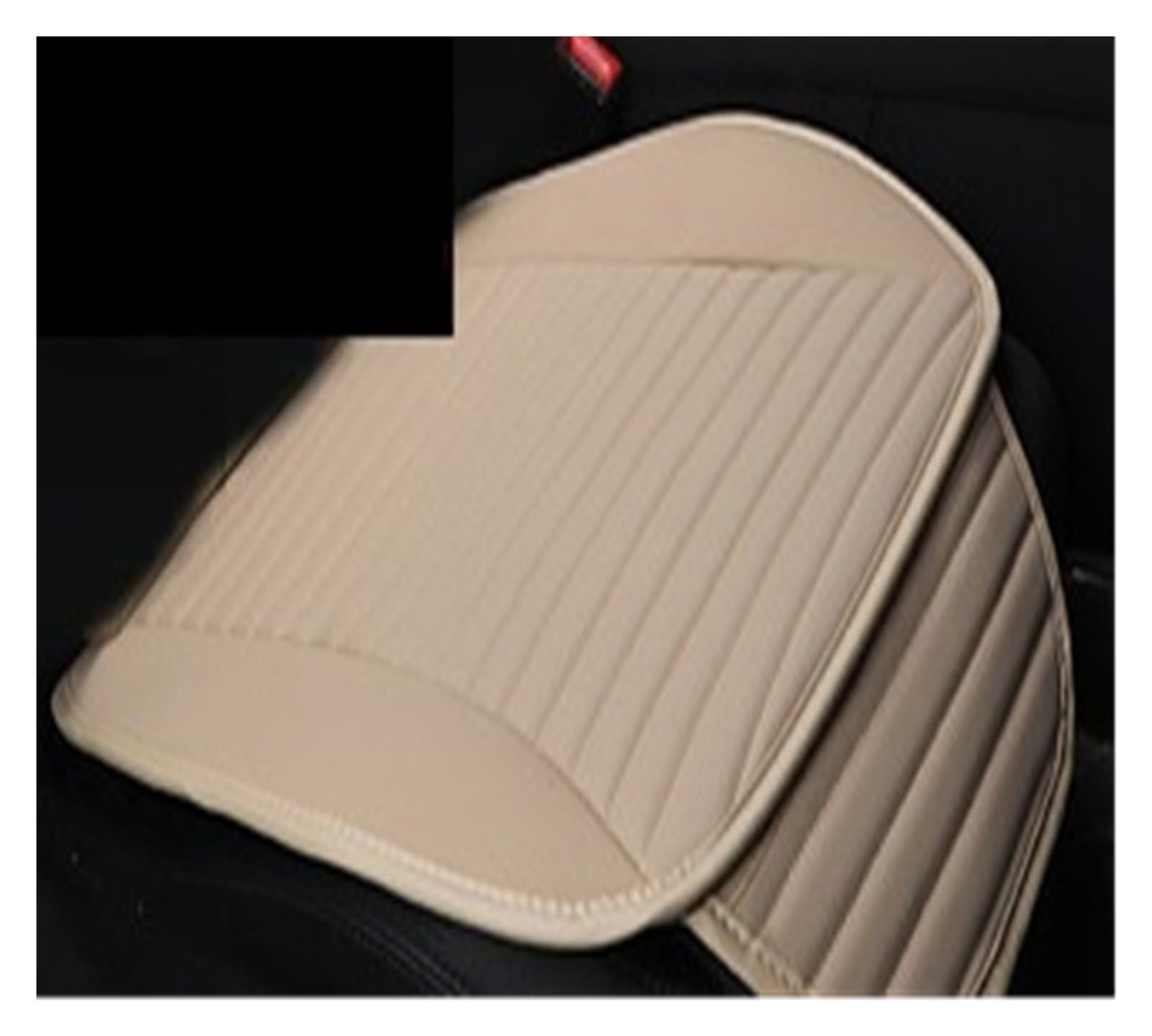 LADPZJNW Autositzbezüge Universelle Autositzbezüge, Pu-Leder, rutschfest, Wasser, leicht zu reinigen, Autositzkissen, Zubehör, Vier Jahreszeiten. Sitzbezügesets(Beige,1pcs Front Seat Covers) von LADPZJNW