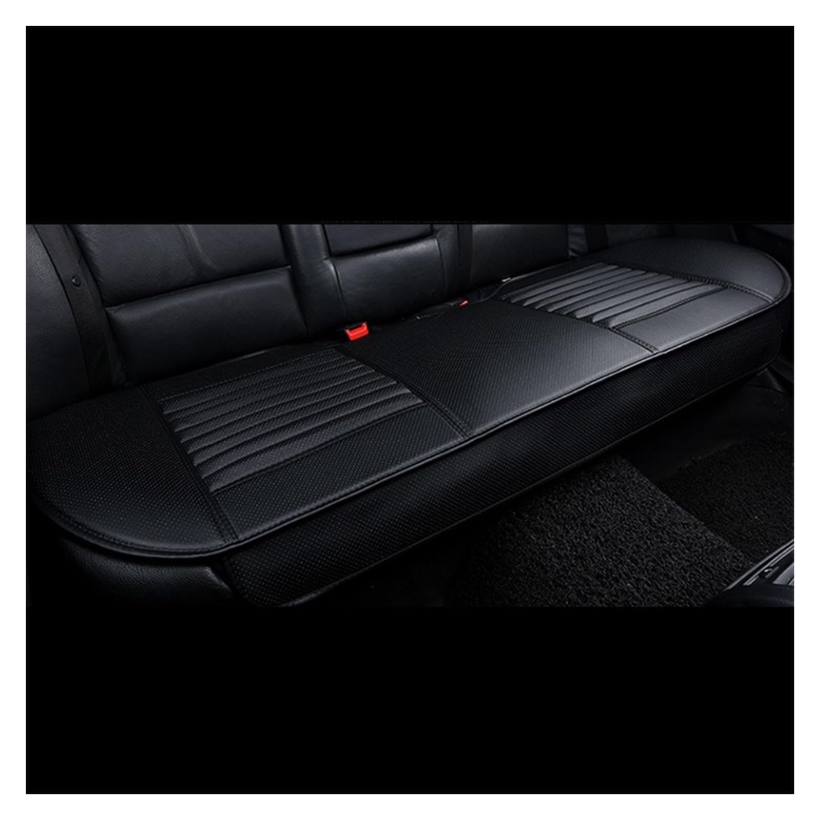 LADPZJNW Autositzbezüge Universeller Sitzbezug, Teppich, Leder, Autositzbezug, Innenraum, Autositzbezug, Kissen, Vier Jahreszeiten, Schutzmatte. Sitzbezügesets(Schwarz,1 PCS Rear Seat Covers) von LADPZJNW