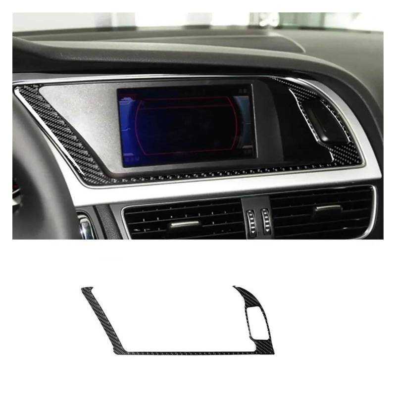 Für A4 A5 B8 Q5Auto Innen Navigation Klimaanlage CD Bedienfeld LHD RHD Echte Carbon Faser Dekoration Aufkleber(Type C) von LADYYY