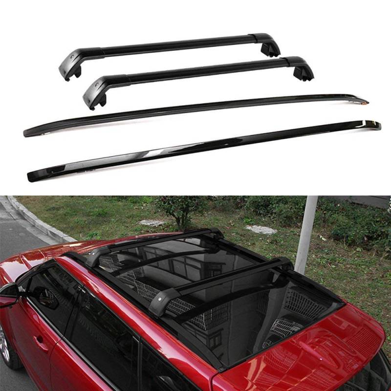 LAFENG Dachträger-Set passend für 2010–2019 Land Rover Range Rover Evoque 4-teiliges Gepäckträger- und Querträger-Set. von LAFENG