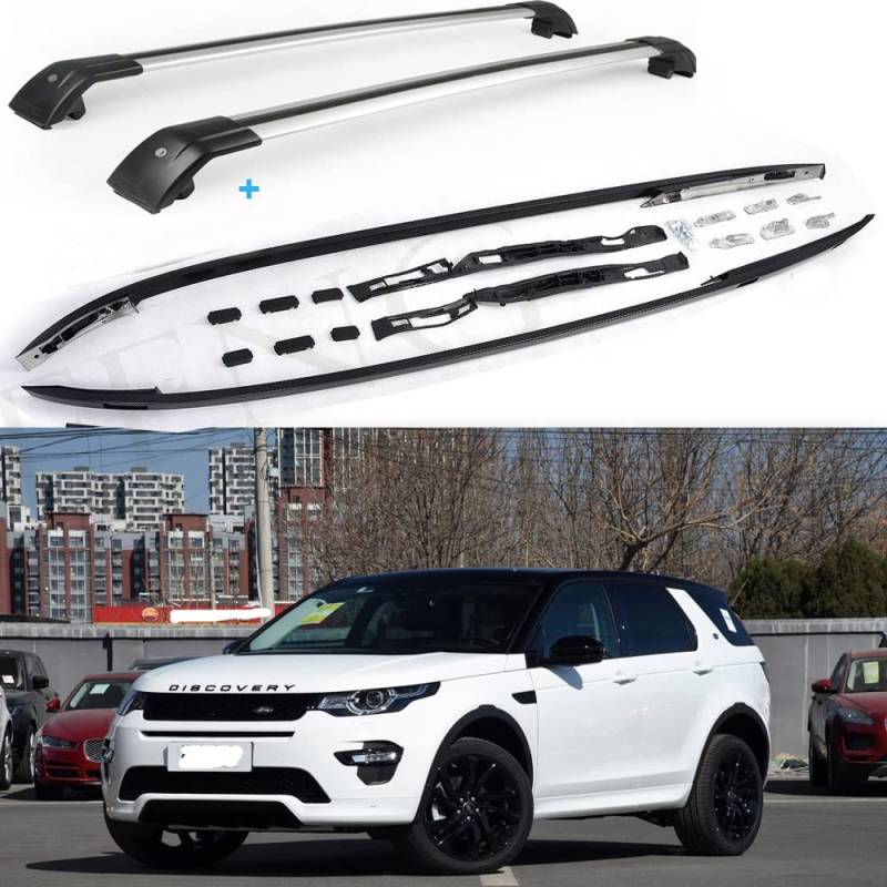 Dachträger-Set passend für Land Rover Discovery Sport 2015–2024, 4-teiliges Gepäckträger- und Querstangen-Set von LAFENG